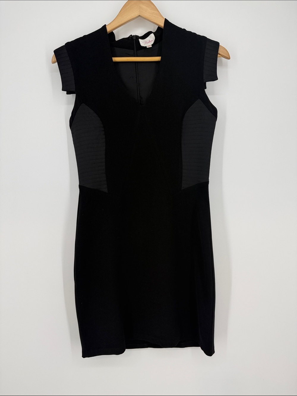 Parker Black Cap Sleeve Sheath Mini Dress Size Small
